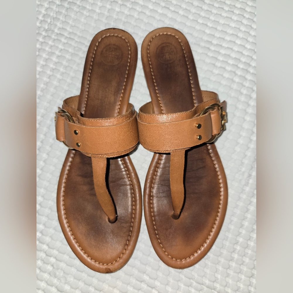 Tory Burch Tan Leather Sandals